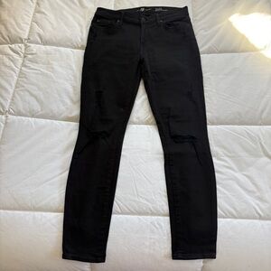 Black 7 For All Mankind Skinny Jeans Size 29”